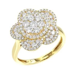 14K Rose Gold Designer Diamond Flower Ladies Cocktail Ring 1.5ct By Luxurman -Fashion Accessories Shop 14k gold designer diamond flower ladies cocktail ring 15ct by luxurman ye