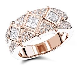 14K White Gold Designer 1.37ct Diamond Ring -Fashion Accessories Shop 14k gold designer diamond rings collection item 137ct p 6100 ro