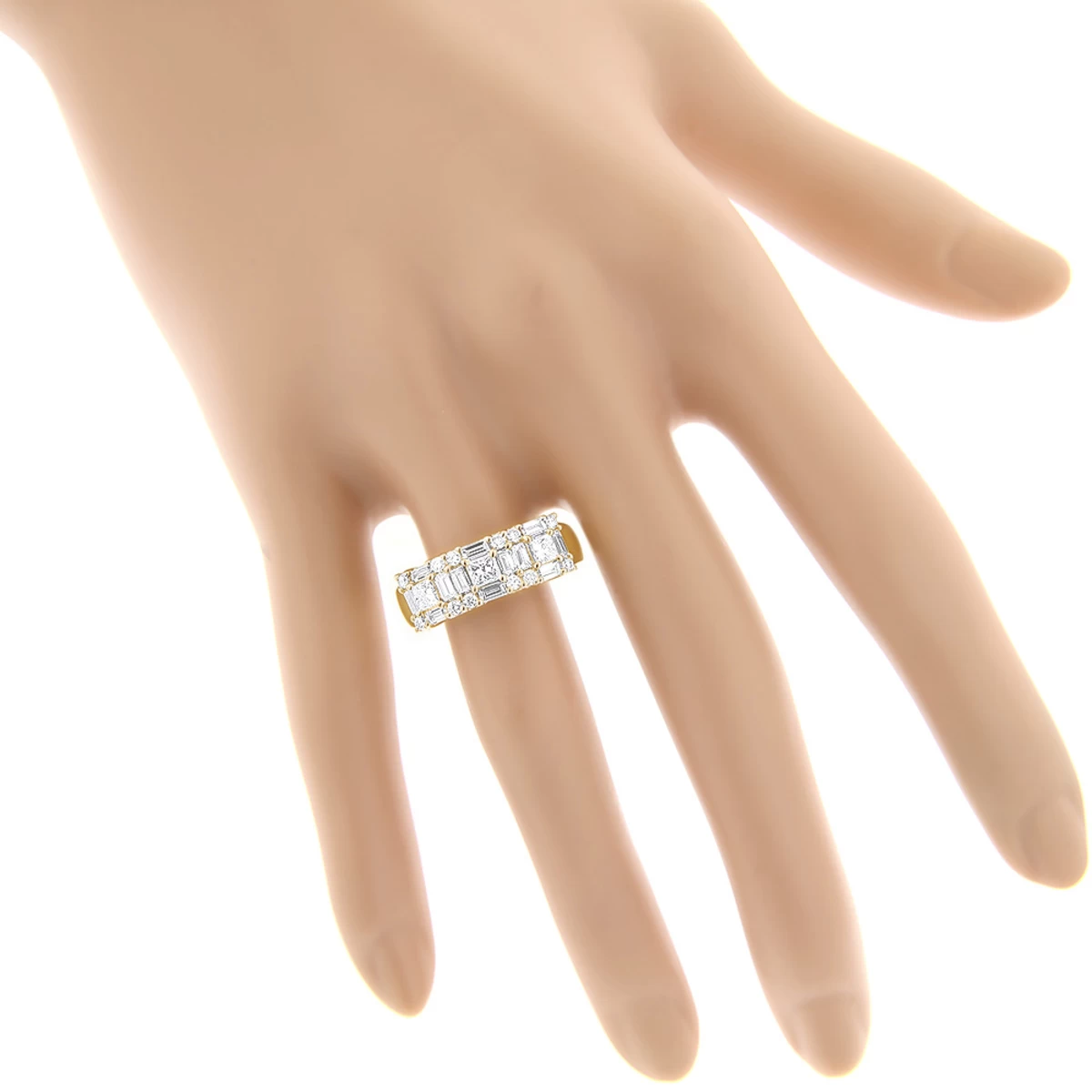 14K White Gold Designer Diamond Wedding Band For Women 1.75ct 7 14K White Gold Designer Diamond Wedding Band For Women 1.75ct - Image 5