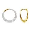 14K Yellow Gold Designer Pave Diamond Hoop Earrings For Women 1 Inch 1.7ct -Fashion Accessories Shop 14k gold designer pave diamond hoop earrings for women 1 inch 17ct 803217 ye