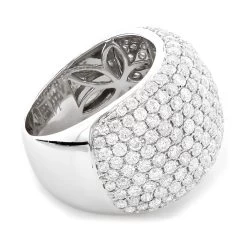 14K White Gold Designer Pave Diamond Ring For Women 5 Carat Wide Anniversary Band -Fashion Accessories Shop 14k gold designer pave diamond ring 550ct p 6076 backwh