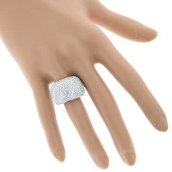 14K White Gold Designer Pave Diamond Ring For Women 5 Carat Wide Anniversary Band -Fashion Accessories Shop 14k gold designer pave diamond ring 550ct p 6076 bodwh