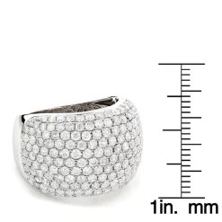 14K White Gold Designer Pave Diamond Ring For Women 5 Carat Wide Anniversary Band -Fashion Accessories Shop 14k gold designer pave diamond ring 550ct p 6076 rulerwh