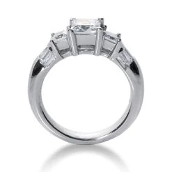 Thin 14K White Gold Diamond 3 Stone Engagement Ring 1.16ct -Fashion Accessories Shop 14k gold diamond 3 stone engagement ring 116ct p 25523 additional white