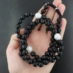 14K White Gold Diamond Bead Necklace 2.25ct Shangri-La -Fashion Accessories Shop 14k gold diamond bead necklace 225ct shangri la p 48030back