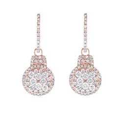 14K White Gold Diamond Circle Earrings 1.95ct -Fashion Accessories Shop 14k gold diamond circle earrings 195ct ro
