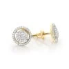 14K Yellow Gold Diamond Circle Earrings Studs 0.26ct -Fashion Accessories Shop 14k gold diamond circle earrings studs 026ct 1