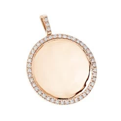 14K Yellow Gold Diamond Circle Medallion Pendant For Women 0.5ct By Luxurman -Fashion Accessories Shop 14k gold diamond circle medallion pendant for women 05ct by luxurman ro
