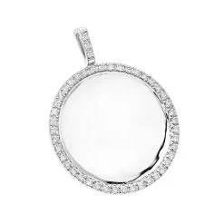 14K Yellow Gold Diamond Circle Medallion Pendant For Women 0.5ct By Luxurman -Fashion Accessories Shop 14k gold diamond circle medallion pendant for women 05ct by luxurman wh