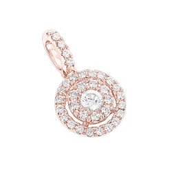 14K White Gold Diamond Circle Pendant For Women By Luxurman 0.33ct -Fashion Accessories Shop 14k gold diamond circle pendant for women by luxurman 033ct ro
