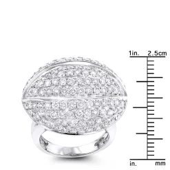 14K White Gold Diamond Cocktail Ring 4.53ct -Fashion Accessories Shop 14k gold diamond cocktail ring 453ct p 40378 rulerwh