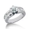 14K White Gold Diamond Designer Engagement Ring 2.24ct