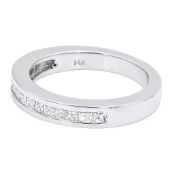 14K White Gold Princess Cut Diamond Designer Engagement Ring Band 0.60ct -Fashion Accessories Shop 14k gold diamond designer engagement ring band 060ct p 28681 backwh