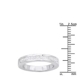 14K White Gold Princess Cut Diamond Designer Engagement Ring Band 0.60ct -Fashion Accessories Shop 14k gold diamond designer engagement ring band 060ct p 28681 rulerwh