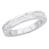 14K White Gold Princess Cut Diamond Designer Engagement Ring Band 0.60ct