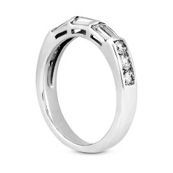 Thin 14K White Gold Diamond Designer Engagement Ring Band 0.76ct -Fashion Accessories Shop 14k gold diamond designer engagement ring band 076ct p 25117 back white 20220426