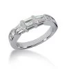 Thin 14K White Gold Diamond Designer Engagement Ring Band 0.76ct