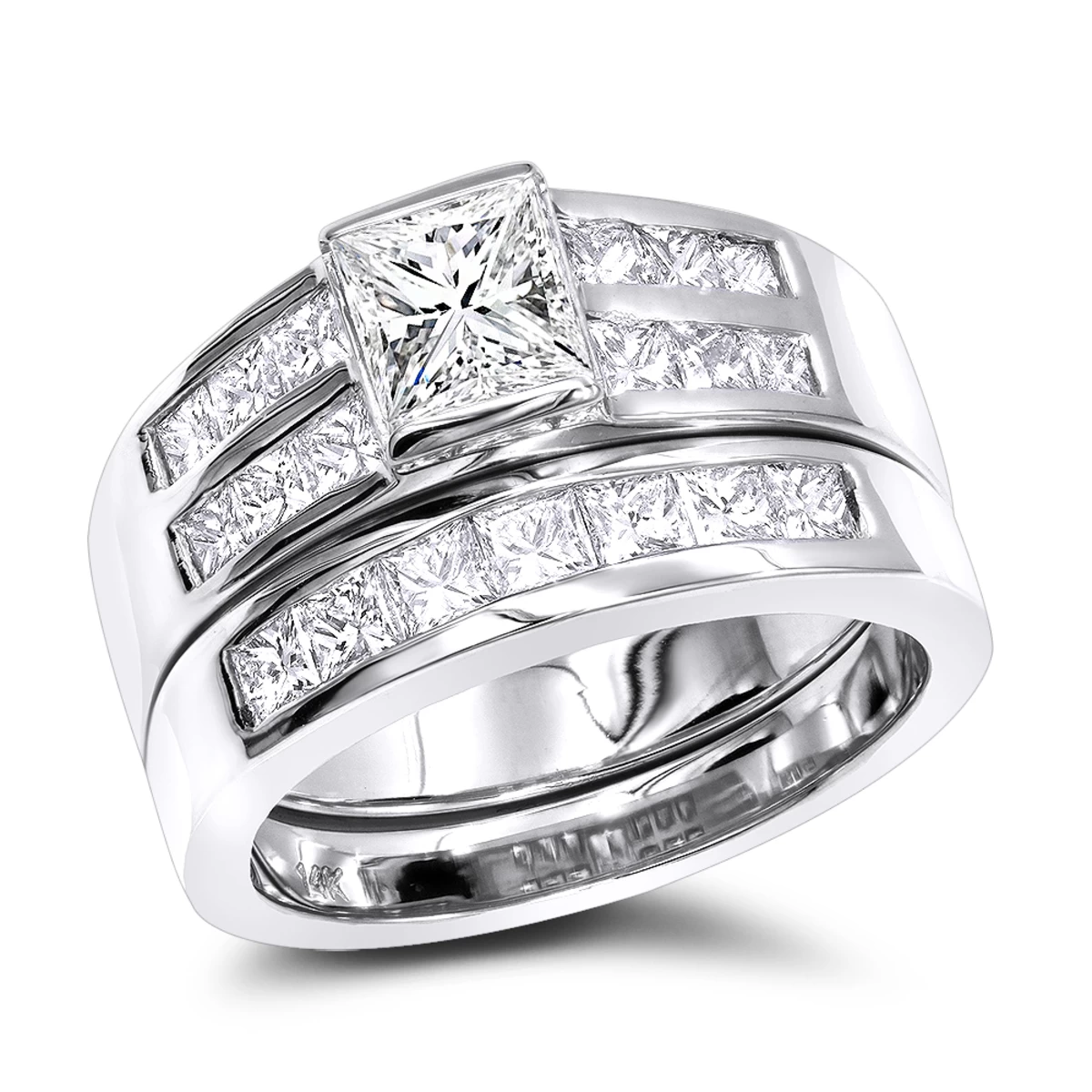 14K Yellow Gold Diamond Handmade Designer Engagement Ring Set 1.05ct 4 14K Yellow Gold Diamond Handmade Designer Engagement Ring Set 1.05ct - Image 2