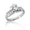 14K White Gold Diamond Designer Engagement Ring Set 1.84ct