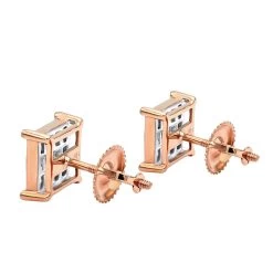 14K Yellow Gold Diamond Earrings Princess Cut Diamonds 0.65ct -Fashion Accessories Shop 14k gold diamond earrings princess cut diamonds 065ct p 22469 backro