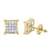 14K Yellow Gold Diamond Earrings Princess Cut Diamonds 0.65ct -Fashion Accessories Shop 14k gold diamond earrings princess cut diamonds 065ct p 22469 ye