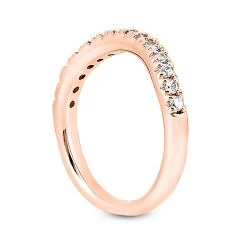 14K White Gold Handmade Diamond Engagement Ring Band 0.28ct -Fashion Accessories Shop 14k gold diamond engagement ring band 028ct p 24650 back rose 20220426