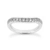 14K White Gold Handmade Diamond Engagement Ring Band 0.28ct