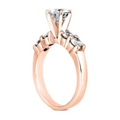 5 Stone 14K White Gold Diamond Engagement Ring Mounting 0.20ct -Fashion Accessories Shop 14k gold diamond engagement ring mounting 020ct p 26919 back rose 20220426