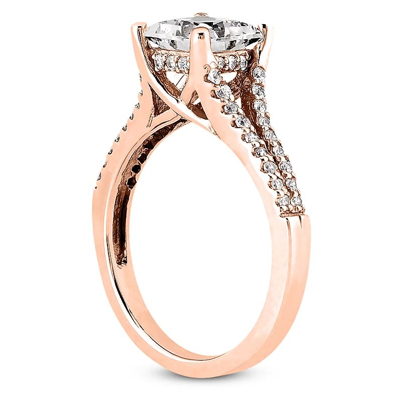 14K White Gold Diamond Handmade Engagement Ring Mounting 0.22ct 8 14K White Gold Diamond Handmade Engagement Ring Mounting 0.22ct - Image 6