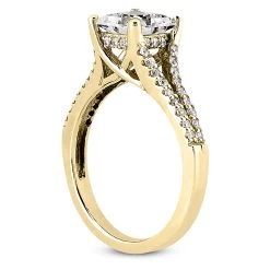 14K White Gold Diamond Handmade Engagement Ring Mounting 0.22ct 12 14K White Gold Diamond Handmade Engagement Ring Mounting 0.22ct -Fashion Accessories Shop 14k gold diamond engagement ring mounting 022ct p 23524 back yellow 20220426