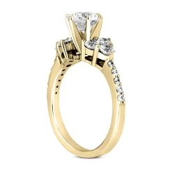 14K White Gold Handcrafted Diamond Engagement Ring Mounting 0.25ct -Fashion Accessories Shop 14k gold diamond engagement ring mounting 025ct p 26902 back yellow 20220426