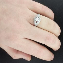 14K White Gold Diamond Engagement Ring Mounting 0.64ct 3/8 In (10mm) -Fashion Accessories Shop 14k gold diamond engagement ring mounting 064ct p 40353bod