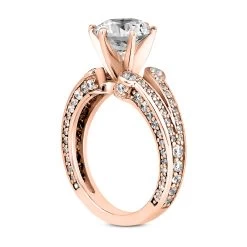 14K White Gold Diamond Engagement Ring Mounting 0.65ct -Fashion Accessories Shop 14k gold diamond engagement ring mounting 065ct p 26590 back rose 20220426