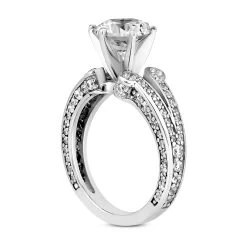14K White Gold Diamond Engagement Ring Mounting 0.65ct -Fashion Accessories Shop 14k gold diamond engagement ring mounting 065ct p 26590 back white 20220426