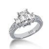 14K White Gold Diamond Engagement Ring Setting 0.44ct