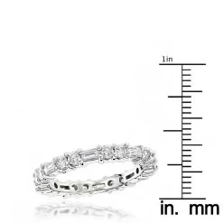 14K White Gold Diamond Eternity Band 1.44ct 16 Stones -Fashion Accessories Shop 14k gold diamond eternity band 144ct p 24931 ruler