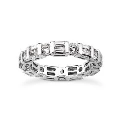 14K White Gold Diamond Eternity Band 2.32ct