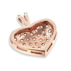 14K Yellow Gold 1 Carat Diamond Heart Pendant By Luxurman -Fashion Accessories Shop 14k gold diamond heart pendant 100ct p 86 backro