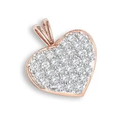 14K Yellow Gold 1 Carat Diamond Heart Pendant By Luxurman -Fashion Accessories Shop 14k gold diamond heart pendant 100ct p 86 ro