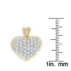 14K Yellow Gold 1 Carat Diamond Heart Pendant By Luxurman -Fashion Accessories Shop 14k gold diamond heart pendant 100ct p 86 rulerye
