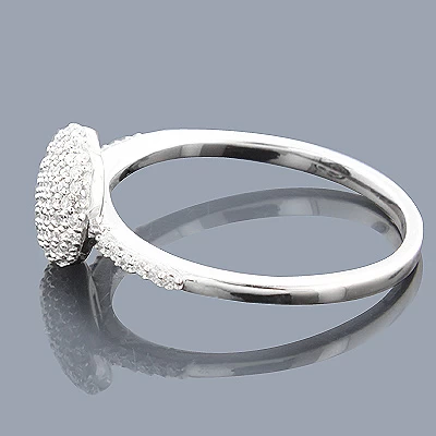 14K White Gold Diamond Heart Ring 0.36ct 3 14K White Gold Diamond Heart Ring 0.36ct - Image 2