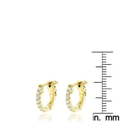 14K Yellow Gold Diamond Huggie Earrings 0.21ct -Fashion Accessories Shop 14k gold diamond huggie earrings 021ct p 40637 rulerye