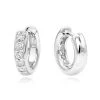 14K White Gold Diamond Huggie Earrings Hoops 1/2ct -Fashion Accessories Shop 14k gold diamond huggie earrings hoops 047ct p 6036 wh