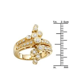 14K Yellow Gold Diamond Right Hand Women's Ring 0.36ct 24.3mm 13 14K Yellow Gold Diamond Right Hand Women's Ring 0.36ct 24.3mm -Fashion Accessories Shop 14k gold diamond right hand womens ring 036ct p 29802 rulerye