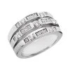 14K White Gold Diamond Right Hand Women's Ring 0.64ct 11.1mm