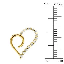14K White Gold Diamond Small Open Heart Pendant For Women By Luxurman 0.2ct -Fashion Accessories Shop 14k gold diamond small open heart pendant for women by luxurman 02ct ruler yellow