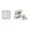 Square 14K White Gold Diamond Stud Earrings 1.1ct -Fashion Accessories Shop 14k gold diamond stud earrings 106ct wh
