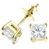 14K Yellow Gold Princess Cut Diamond Studs 0.33ct -Fashion Accessories Shop 14k gold diamond studs princess cut diamonds 033ct p 5649