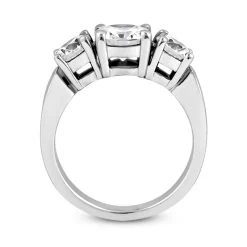 14K White Gold Diamond Three Stone Engagement Ring 0.80ct 3.15mm -Fashion Accessories Shop 14k gold diamond three stone engagement ring 080ct p 24731 additional white