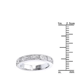 Thin 14K White Gold Diamond Unique Engagement Band 0.14ct 1/8in (3mm) -Fashion Accessories Shop 14k gold diamond unique engagement band 014ct p 24247 rulerwh